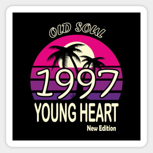 1997 Birthday Gift Old Soul Young Heart Sticker